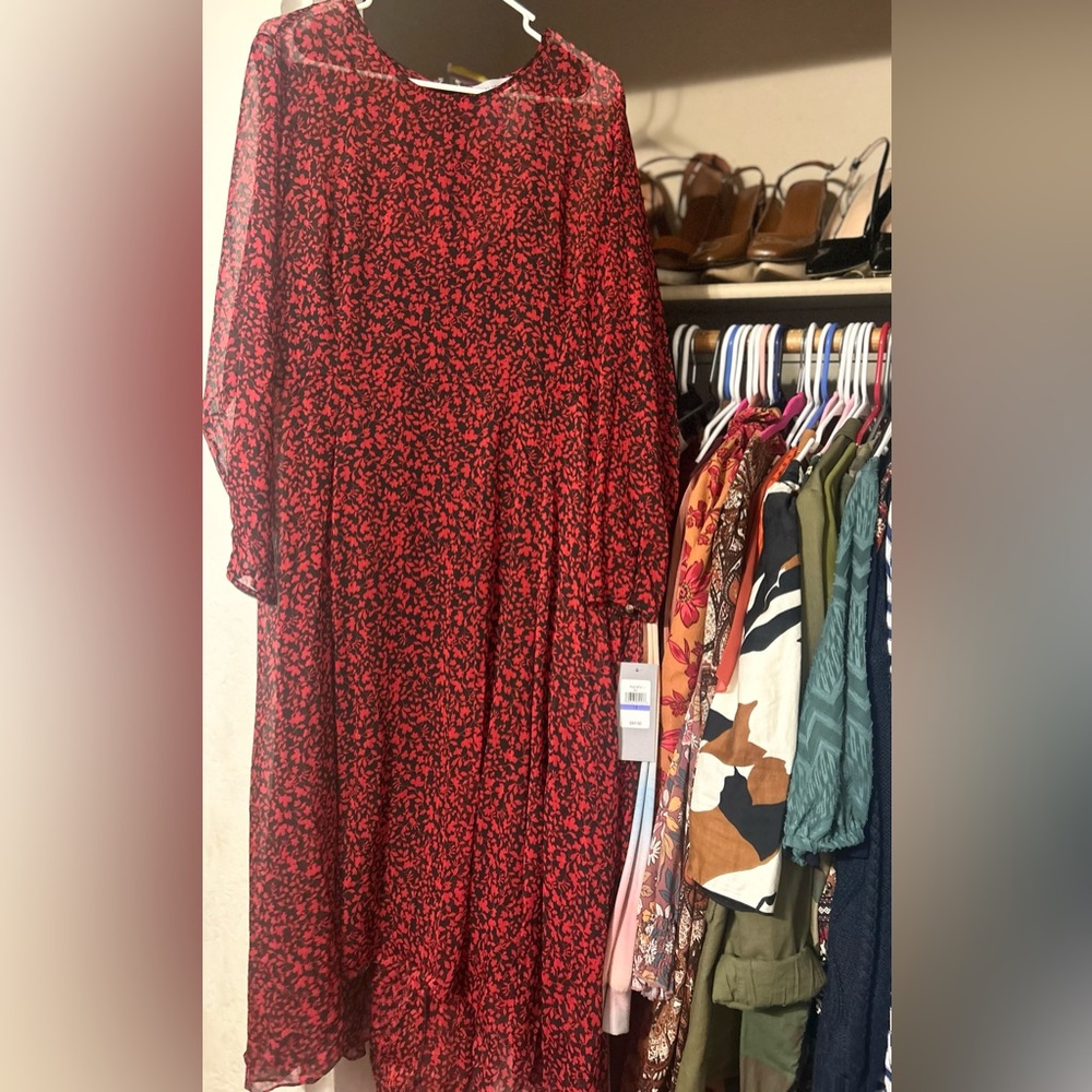 Marc New York red floral dress